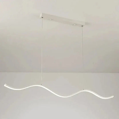 Modern gold wave led pendant light dining room nordic chandeliers