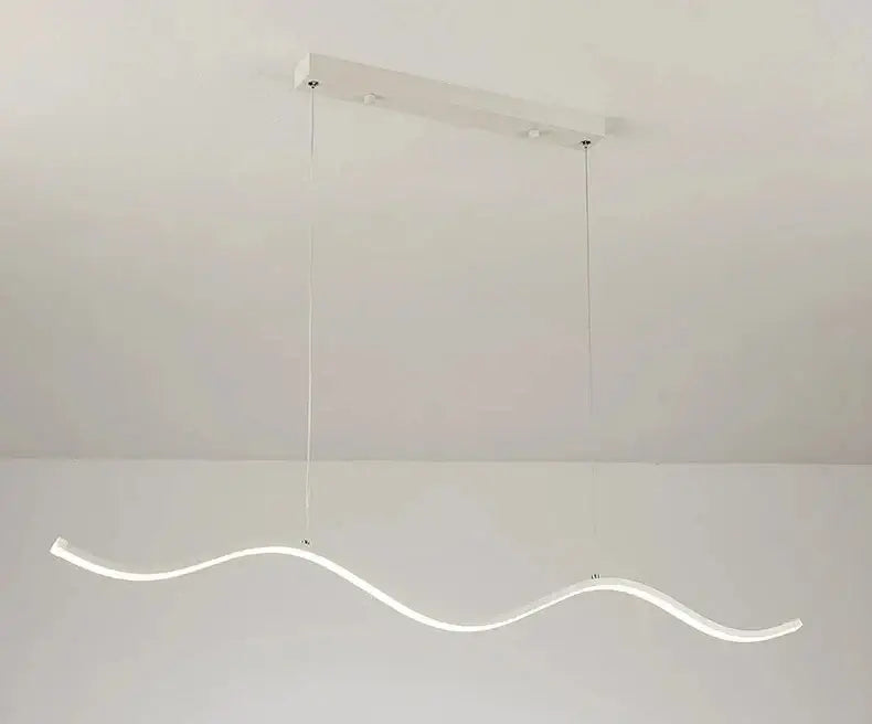 Modern gold wave led pendant light dining room nordic chandeliers