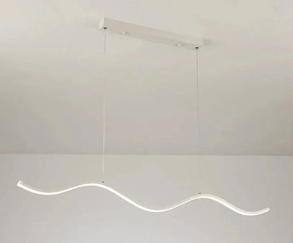 Modern gold wave led pendant light dining room nordic chandeliers