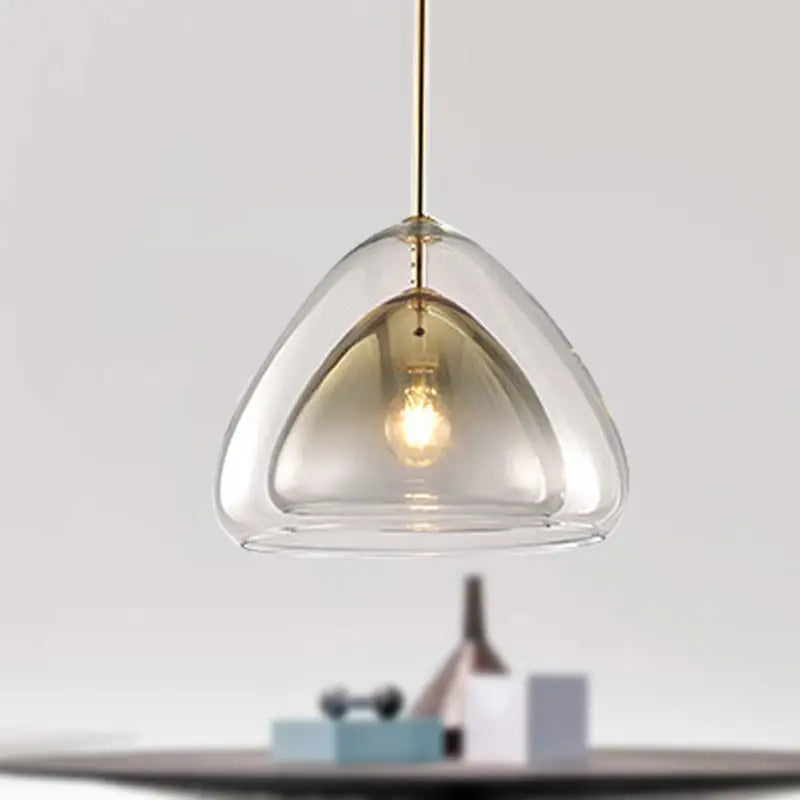 Modern champagne glass cone pendant light – dining room fixture