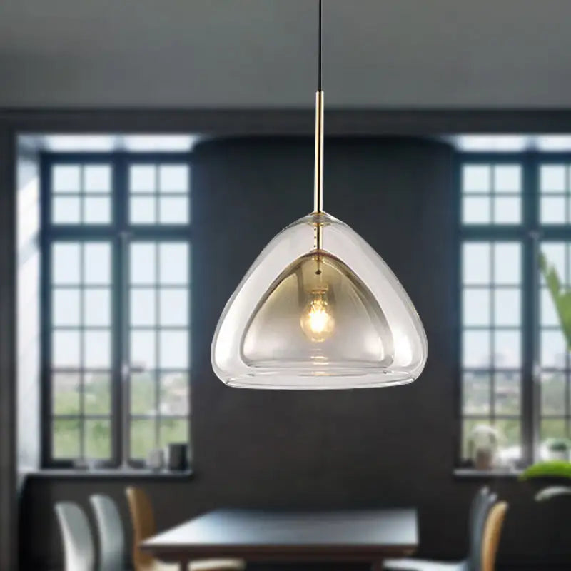 Modern champagne glass cone pendant light – dining room fixture