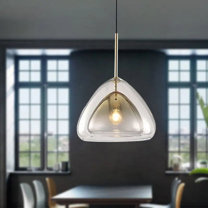 Modern champagne glass cone pendant light – dining room fixture