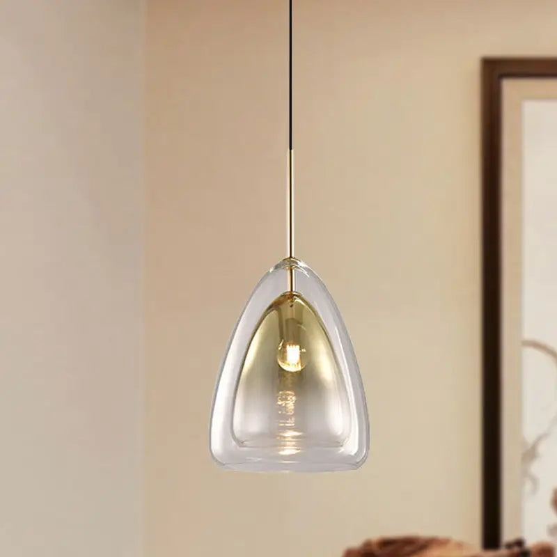 Modern champagne glass cone pendant light – dining room fixture