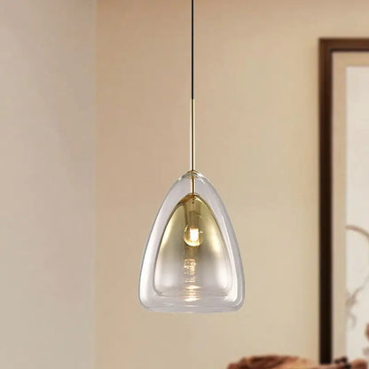 Modern champagne glass cone pendant light – dining room fixture