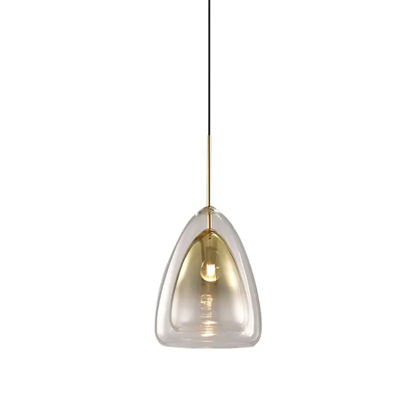 Modern champagne glass cone pendant light – dining room fixture
