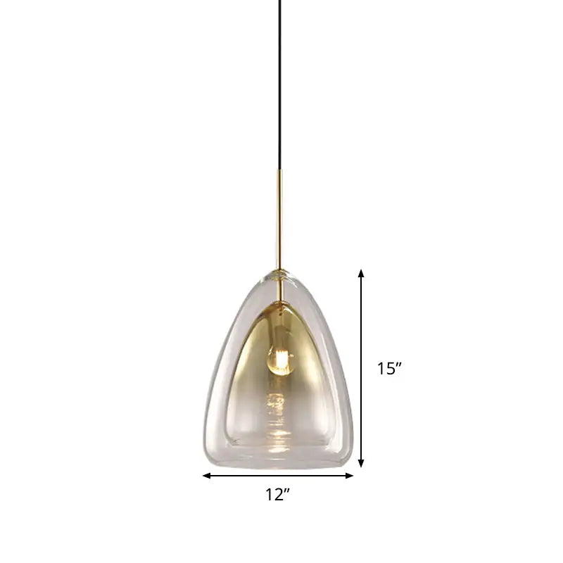 Modern champagne glass cone pendant light – dining room fixture