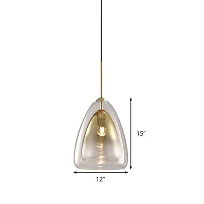 Modern champagne glass cone pendant light – dining room fixture