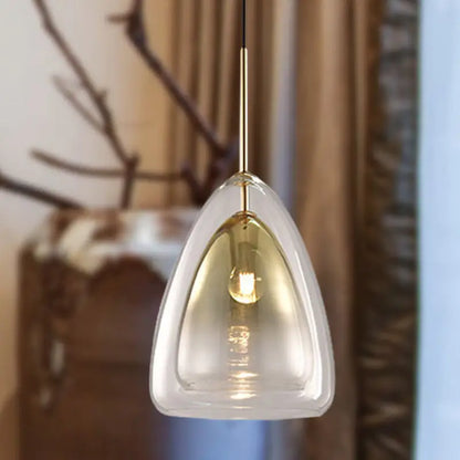 Modern champagne glass cone pendant light – dining room fixture
