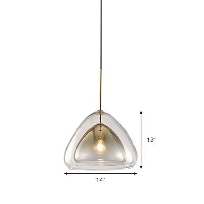 Modern champagne glass cone pendant light – dining room fixture
