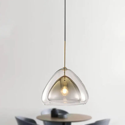 Modern champagne glass cone pendant light – dining room fixture