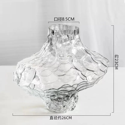 DecorBites™ Nordic Frosting Glass Vase - Modern Home Decor