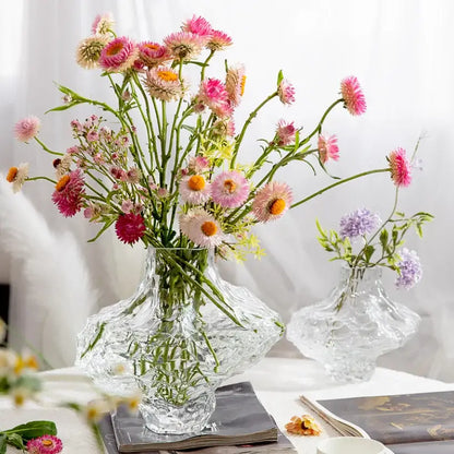 Modern dark gray frosting glass vase living room decor