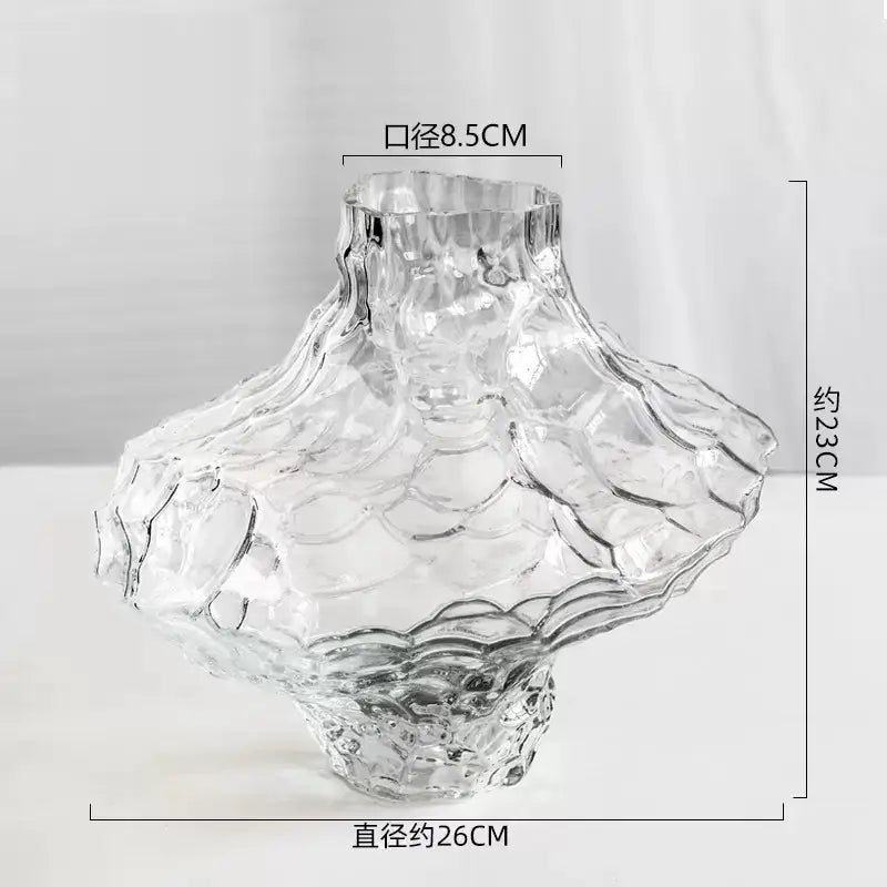 Modern dark gray frosting glass vase living room decor