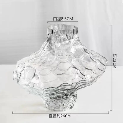 Modern dark gray frosting glass vase living room decor