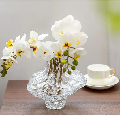Modern dark gray frosting glass vase living room decor