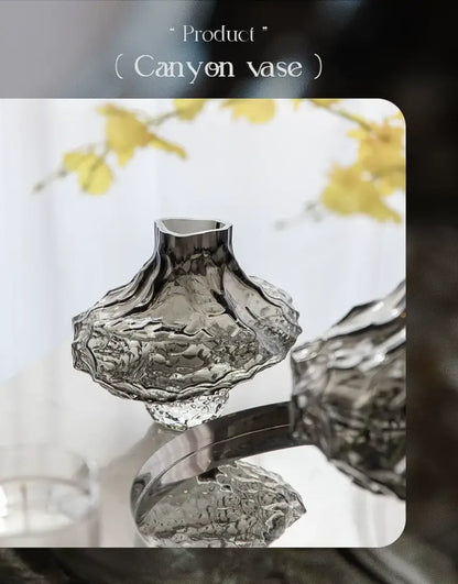 Modern dark gray frosting glass vase living room decor