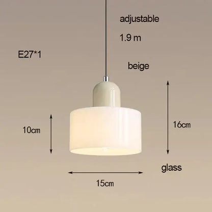 Orange & olive glass chandelier pendant lights bedroom