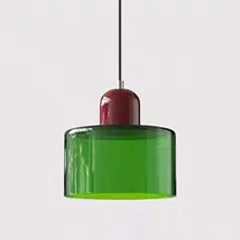 Orange & olive glass chandelier pendant lights bedroom