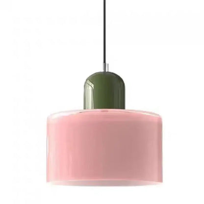 Orange & olive glass chandelier pendant lights bedroom