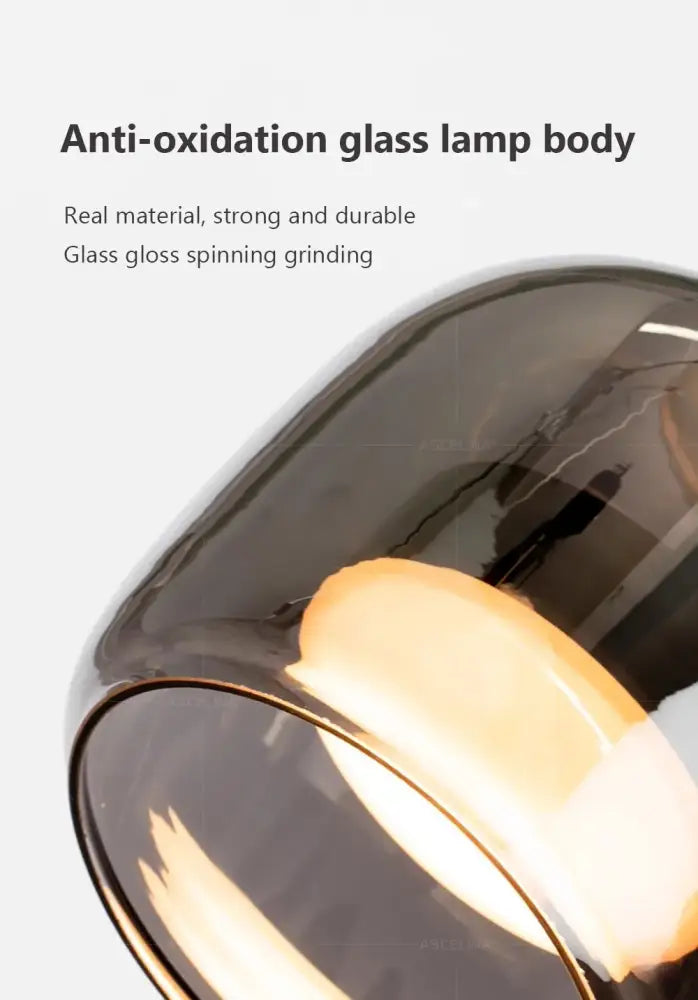 Modern glossy black nordic glass led pendant – dining room light