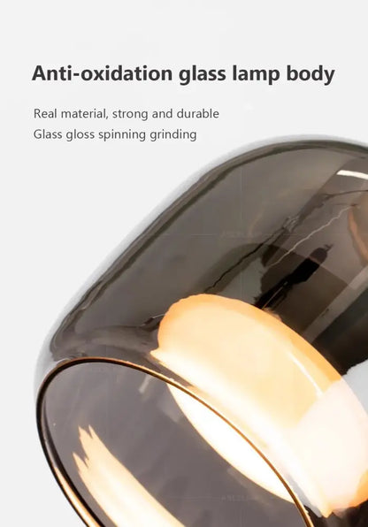 Modern glossy black nordic glass led pendant – dining room light