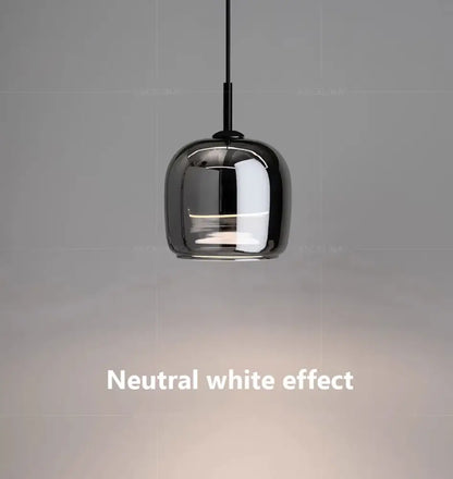 Modern glossy black nordic glass led pendant – dining room light