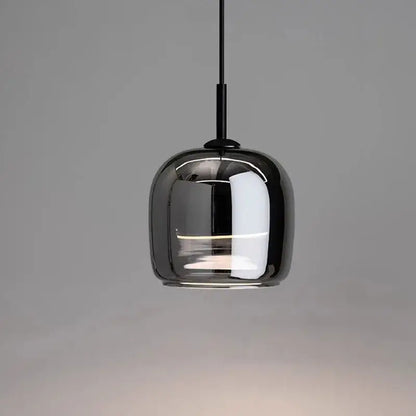 Modern glossy black nordic glass led pendant – dining room light