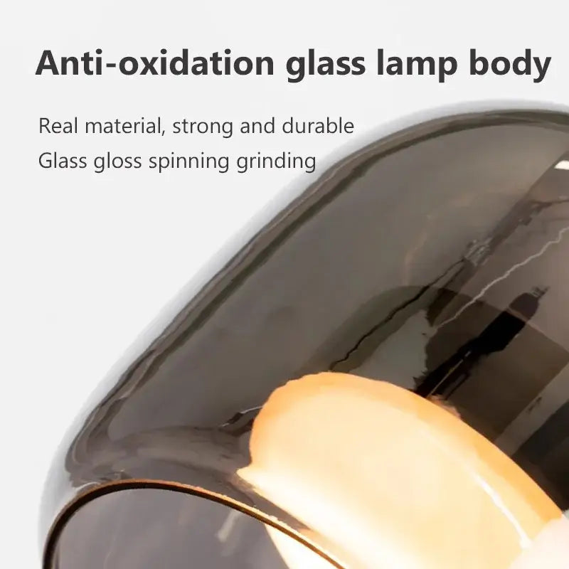 Modern glossy black nordic glass led pendant – dining room light