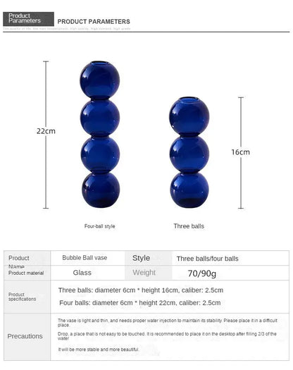 Stacked multi colored nordic glass vase living room decor