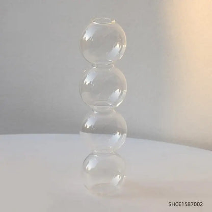 Stacked multi colored nordic glass vase living room decor