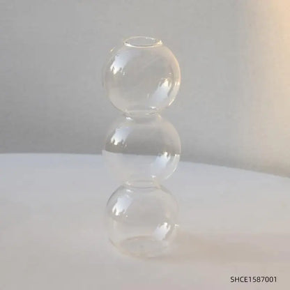 Stacked multi colored nordic glass vase living room decor