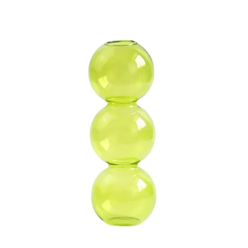 Stacked multi colored nordic glass vase living room decor