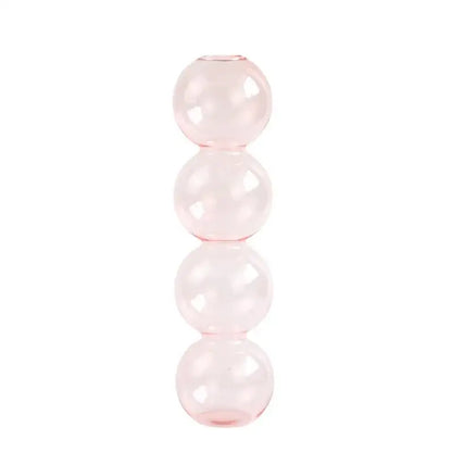 Stacked multi colored nordic glass vase living room decor