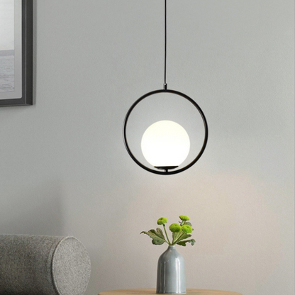 DecorBites™ Nordic Gold Pendant Light with Glass Shade