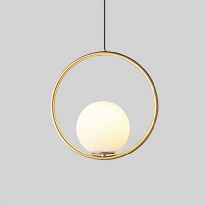 DecorBites™ Nordic Gold Pendant Light with Glass Shade