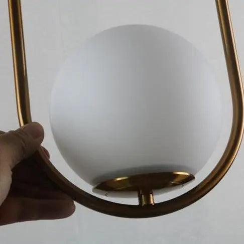 DecorBites™ Nordic Gold Pendant Light with Glass Shade