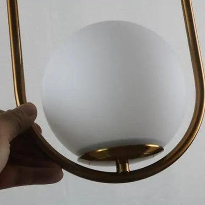 DecorBites™ Nordic Gold Pendant Light with Glass Shade