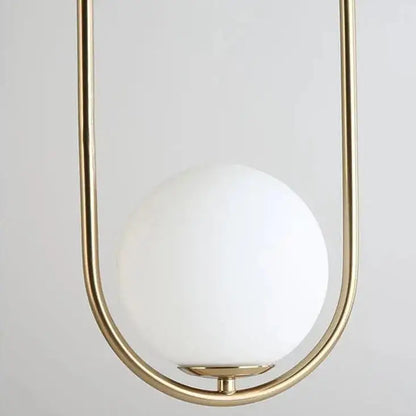 Black and gold glass shade pendant light kitchen globe lamp