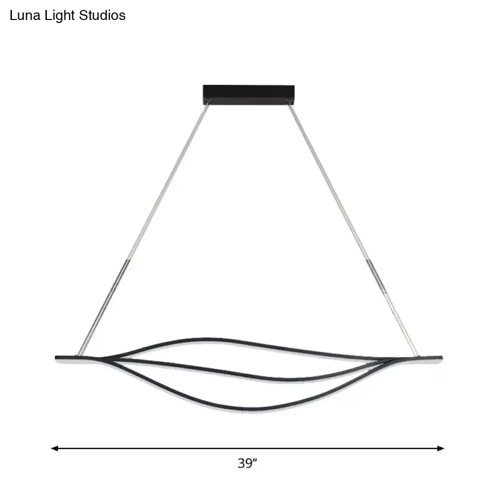 Modern black nordic led pendant light kitchen island lighting