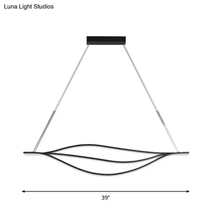 Modern black nordic led pendant light kitchen island lighting