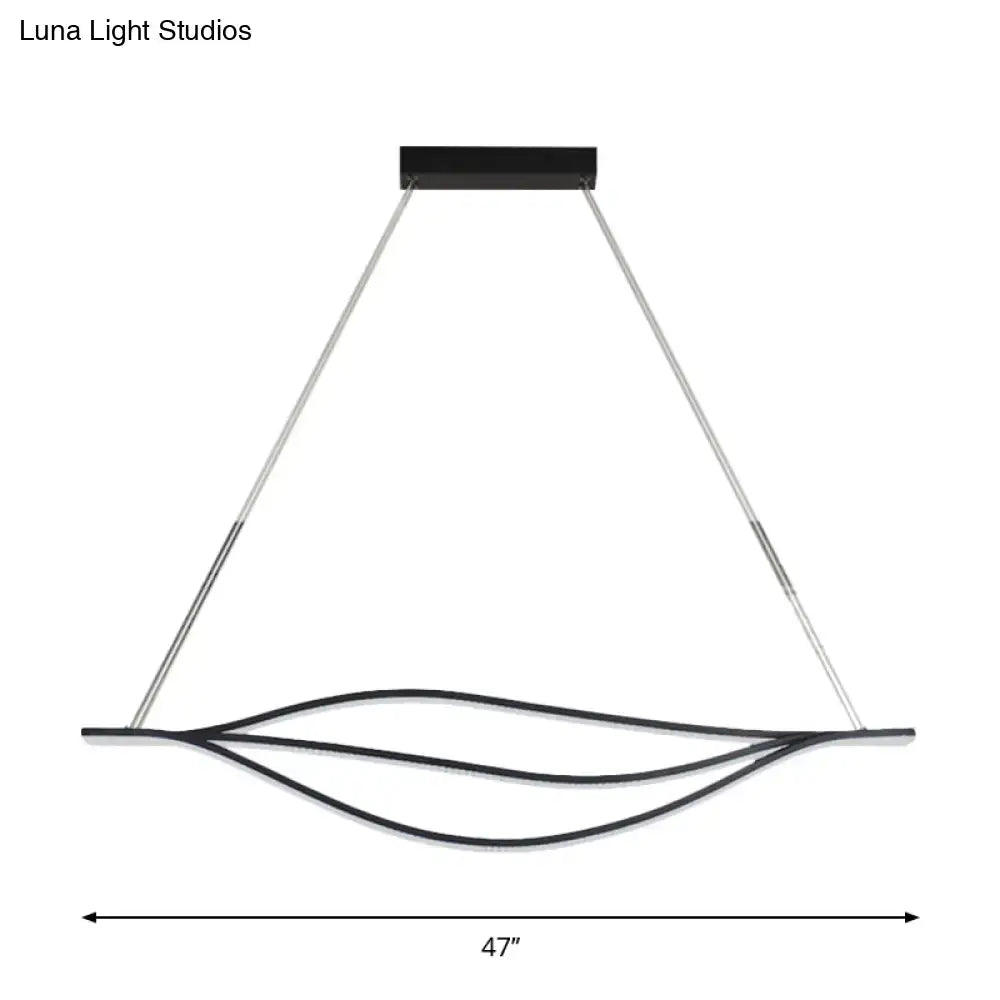 Modern black nordic led pendant light kitchen island lighting