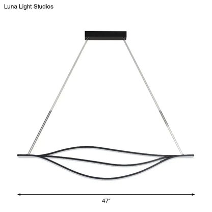 Modern black nordic led pendant light kitchen island lighting