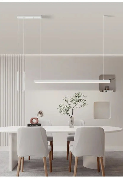 Minimalist black nordic led chandelier dining room pendant light