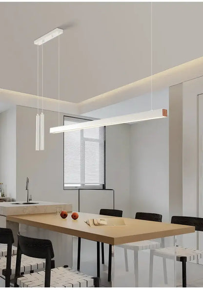 Minimalist black nordic led chandelier dining room pendant light