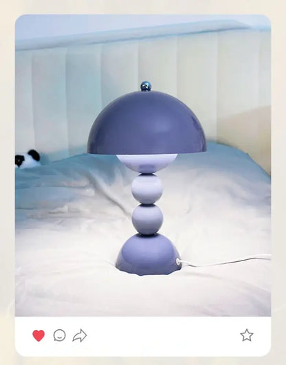 Glossy yellow nordic led table lamp bedroom usb dimmable light