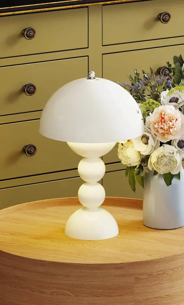 Glossy yellow nordic led table lamp bedroom usb dimmable light