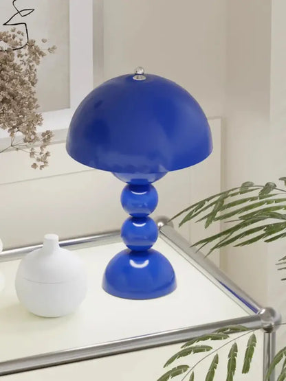 Glossy yellow nordic led table lamp bedroom usb dimmable light