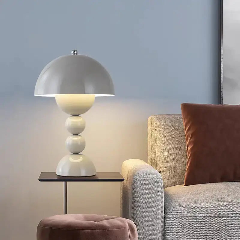 Glossy yellow nordic led table lamp bedroom usb dimmable light