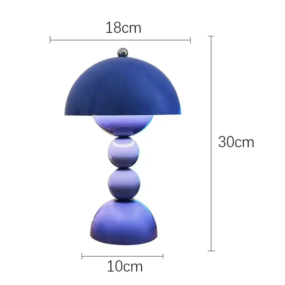 Glossy yellow nordic led table lamp bedroom usb dimmable light