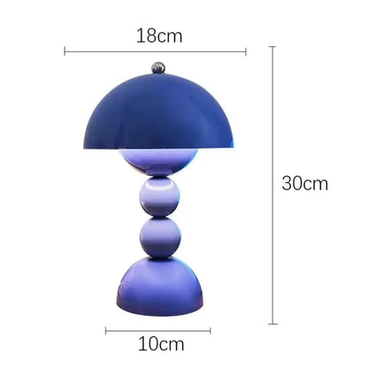 Glossy yellow nordic led table lamp bedroom usb dimmable light